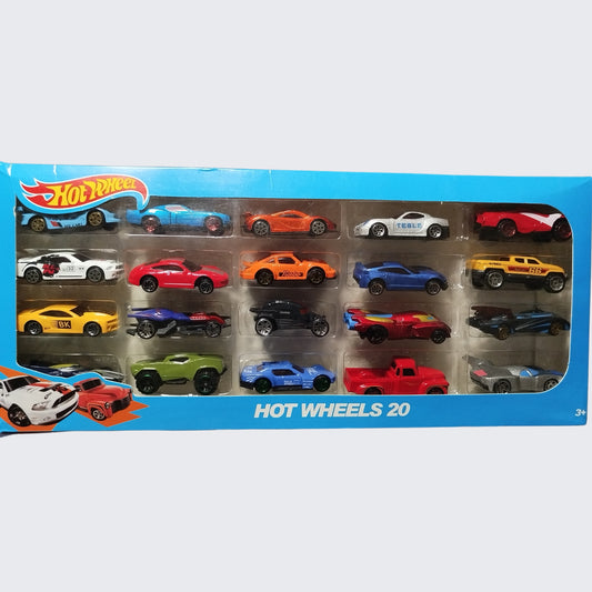 Hot Wheels Die Cast Metal Cars Pack of 20 For Kids