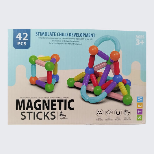 Magnetic Building Sticks - STEM Learning Toys For Kids - 42 Pcs