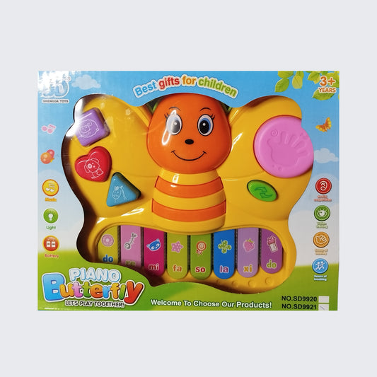 Butterfly Piano Toy With Light & Music For Kids